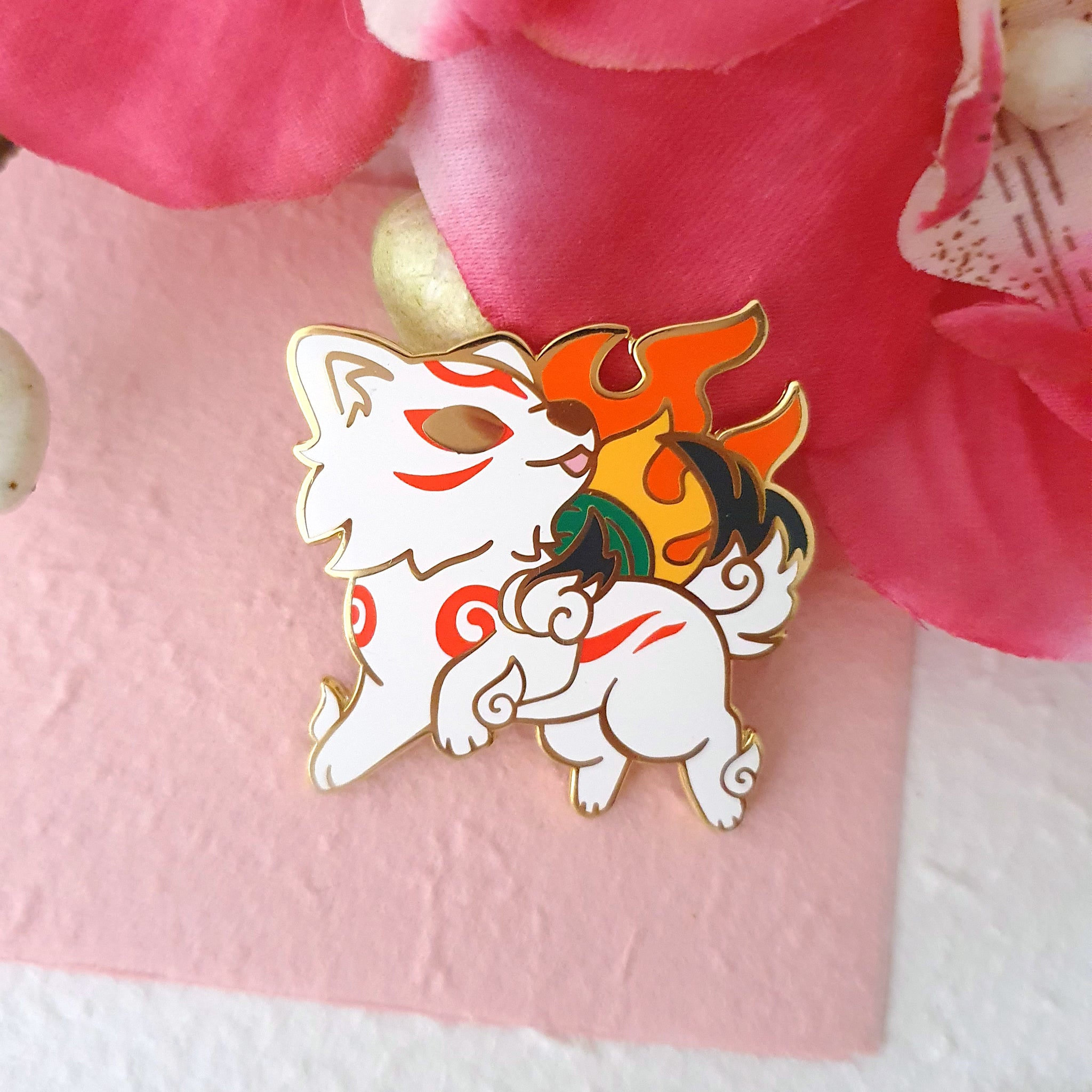 Buy Okami Button Pinback Set Amaterasu Okikurumi Ninetails Online